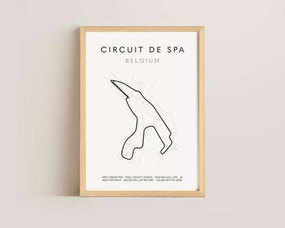 F1 Belgium Spa Track Print
