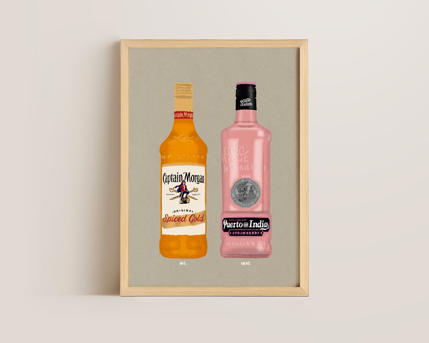 Spiced Rum & Puerto De Indias Strawberry Gin Print