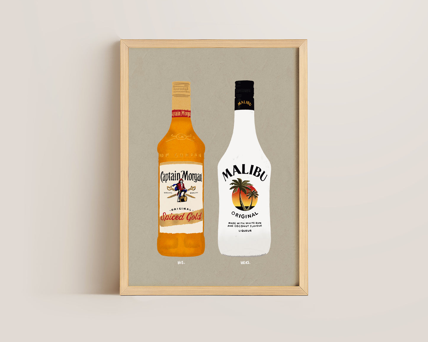 Spiced Rum & Malibu Print