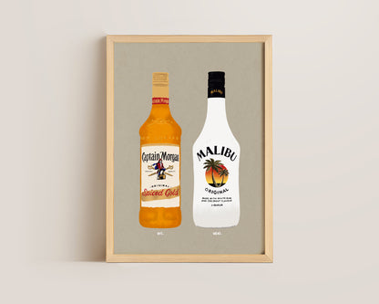 Spiced Rum & Malibu Print