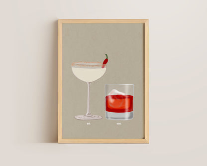 Spicy Marg & Negroni Print