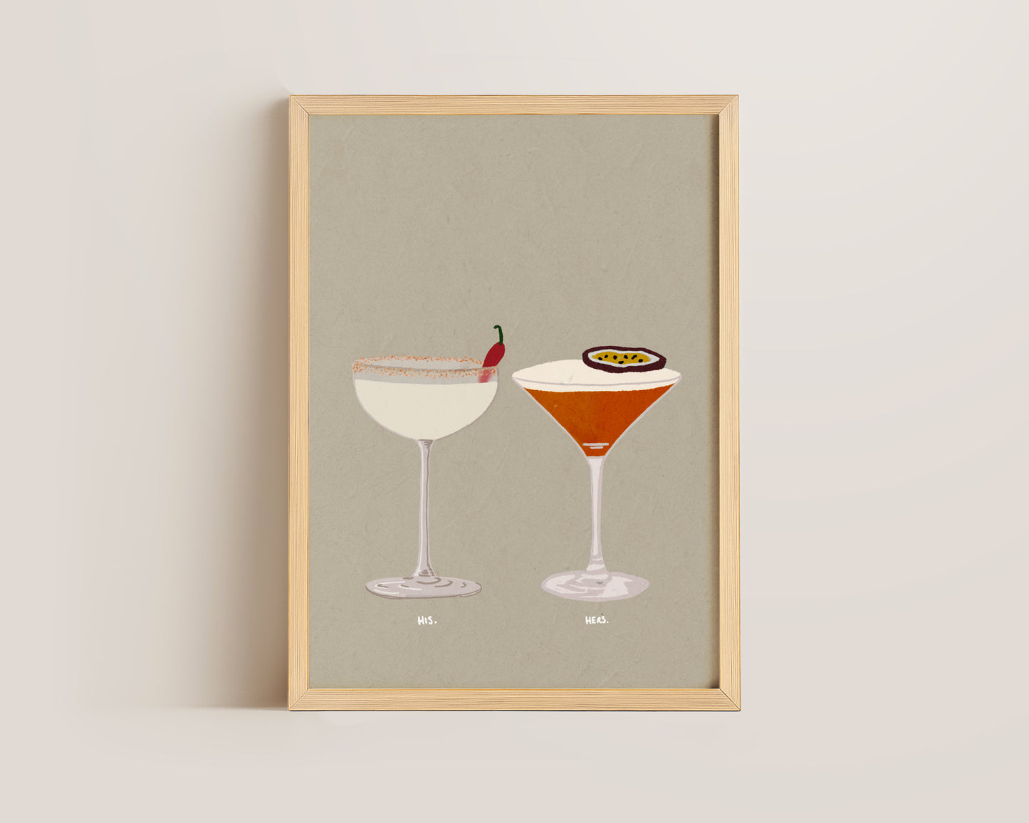 Spicy Marg & Pornstar Martini Print