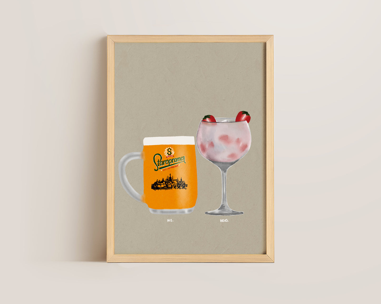 Staropramen & Pink Gin Print