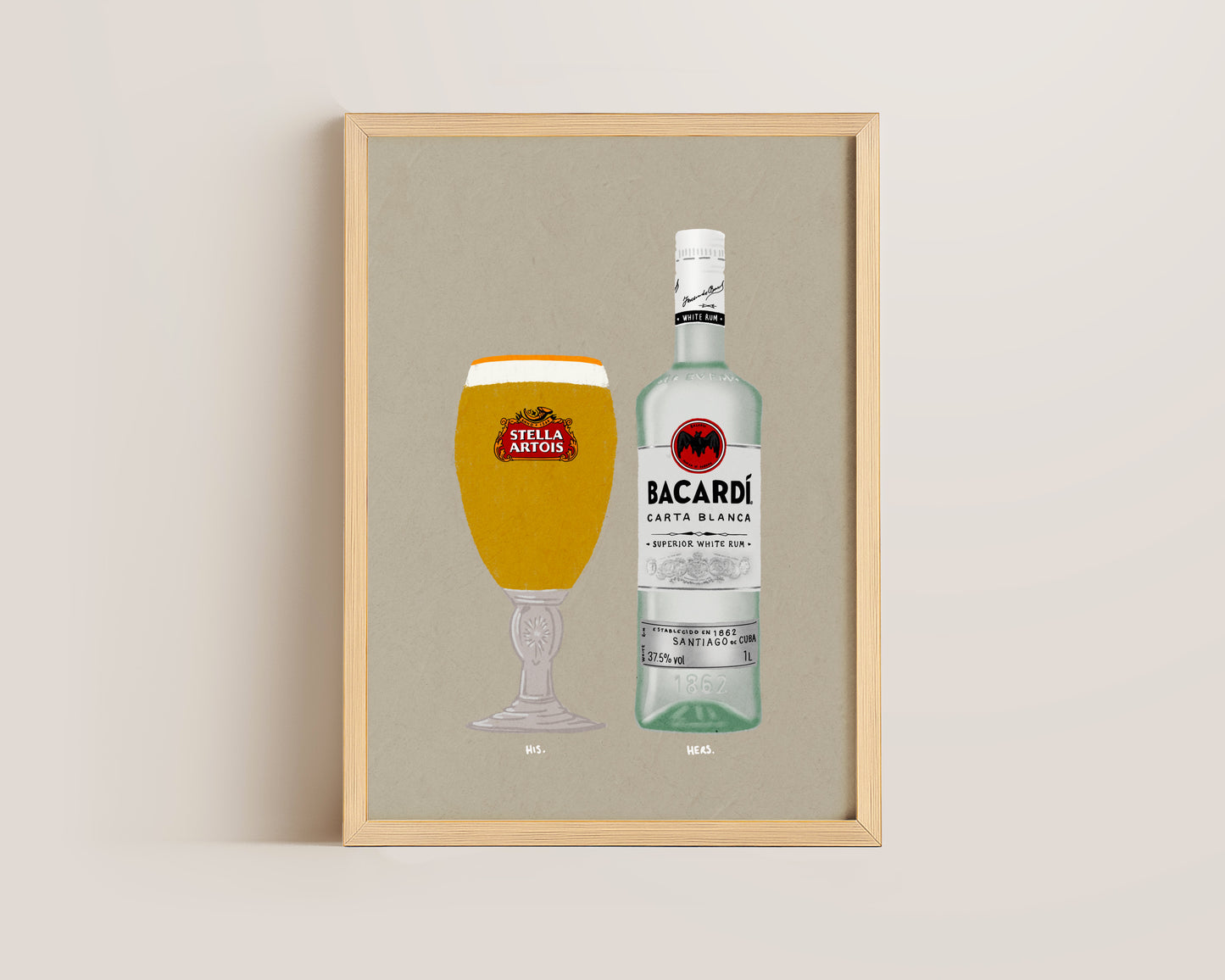 Stella & Bacardi Rum Print