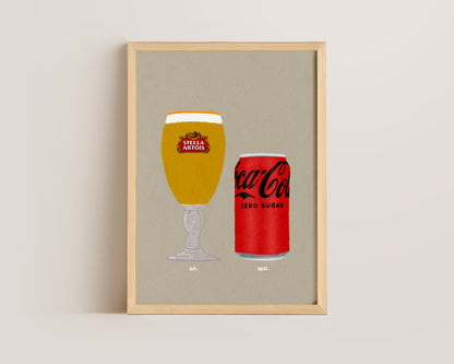 Stella & Coke Zero Print