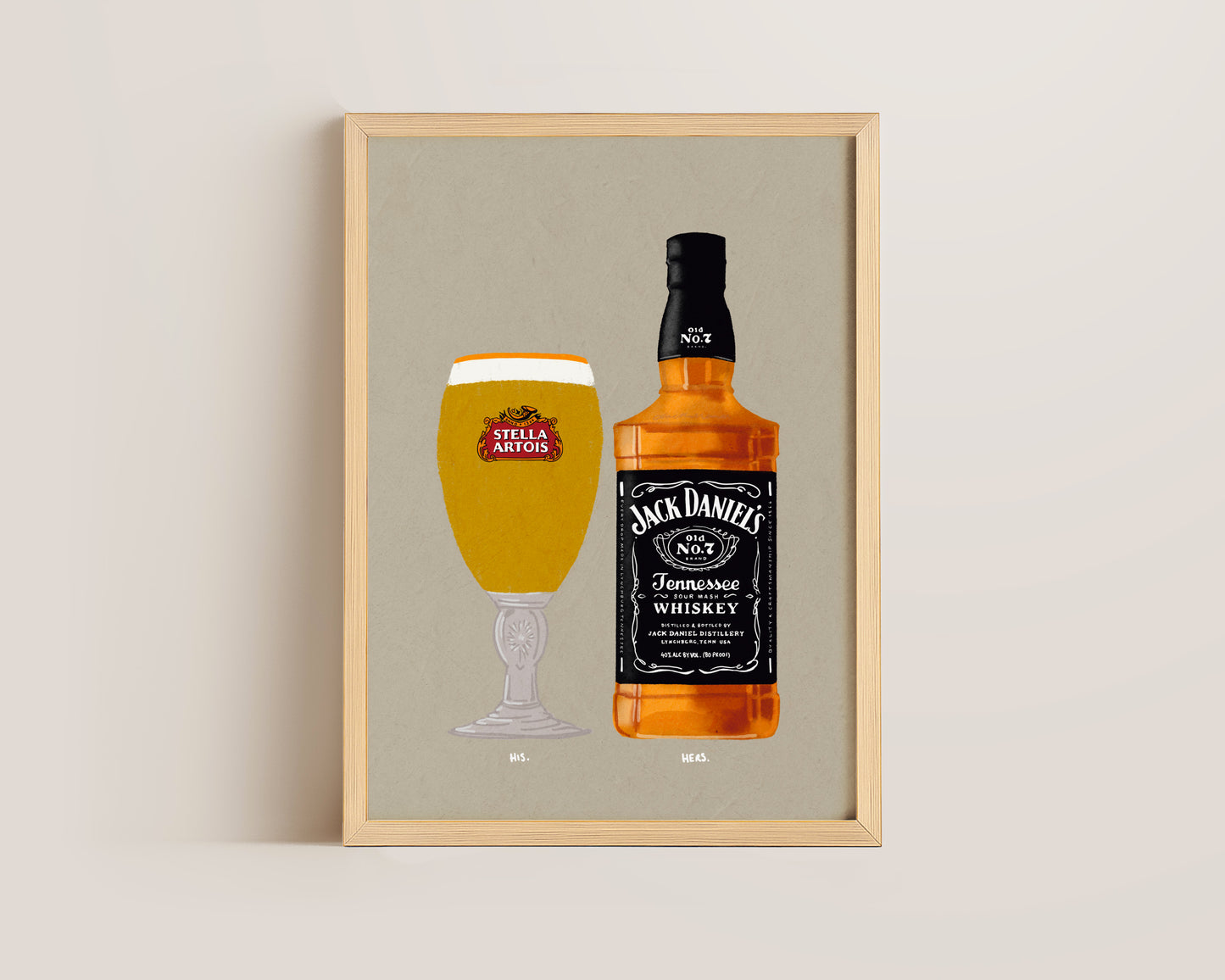 Stella & Jack Daniel's Print