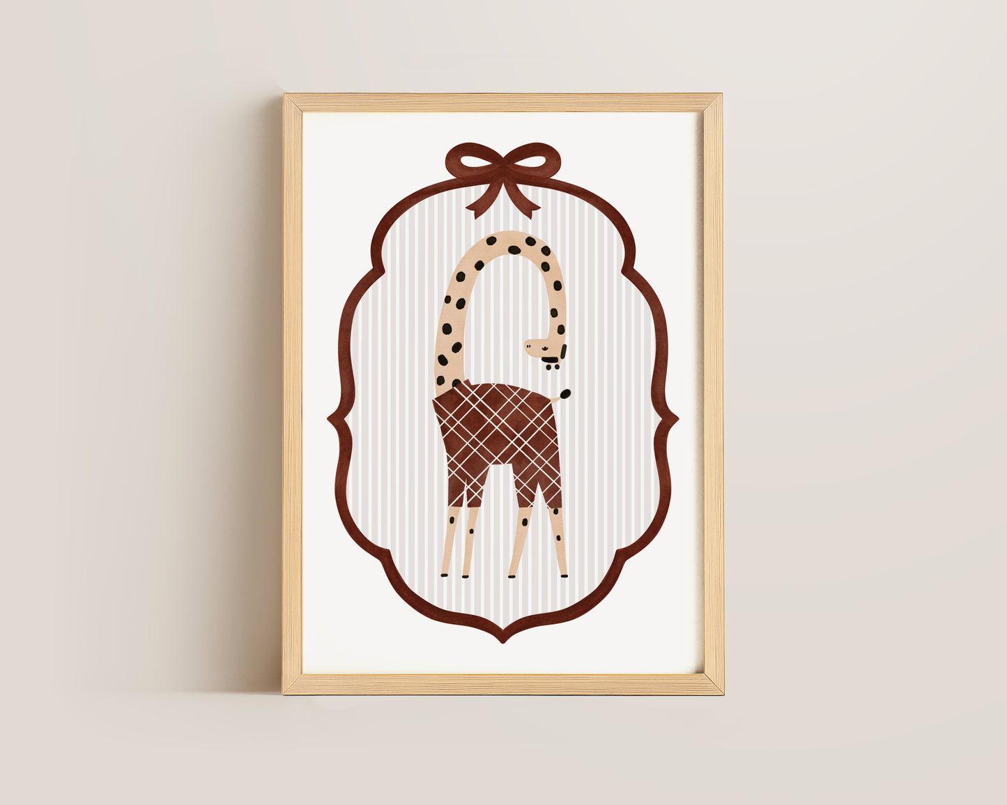 Ribboned Giraffe Print