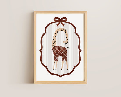 Ribboned Giraffe Print