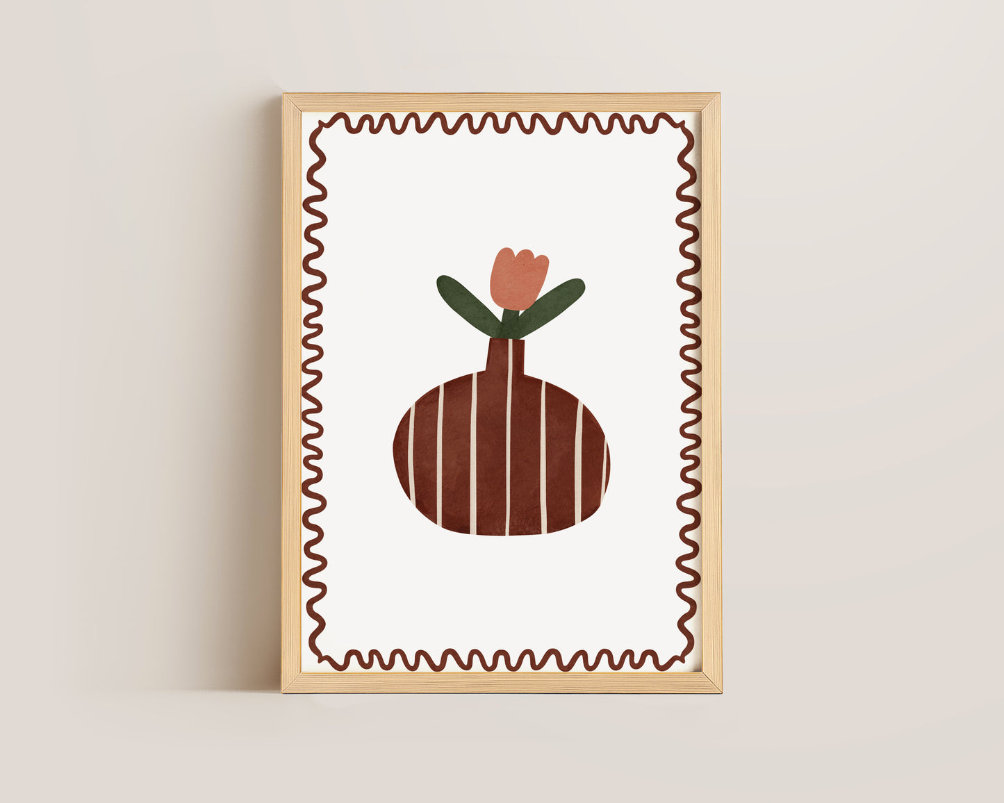 Striped Vase Print