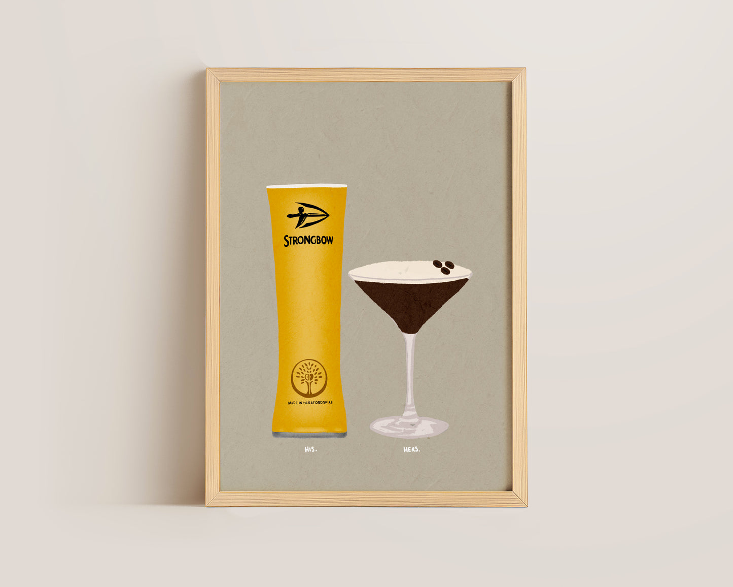 Strongbow Pint & Espresso Martini Print