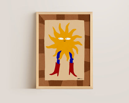 Sun Cowgirl Print