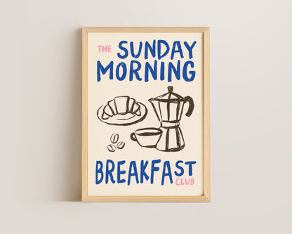 Sunday Morning Breakfast Club Blue Print