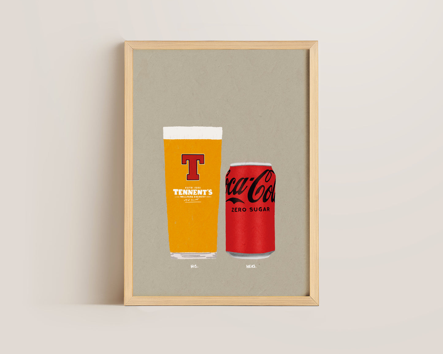 Tennent's & Coke Zero Print