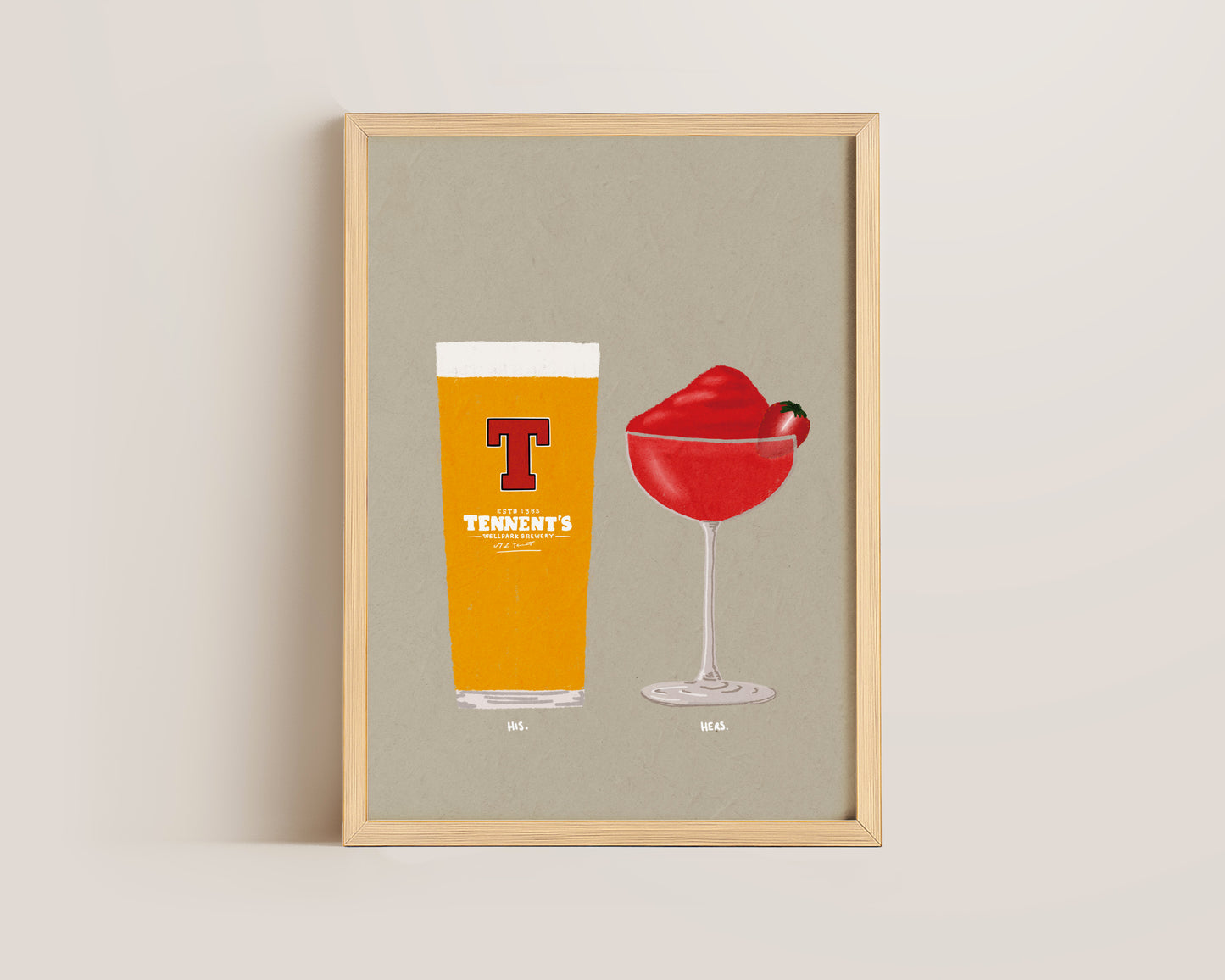 Tennent's & Frozen Strawberry Daiquiri Print
