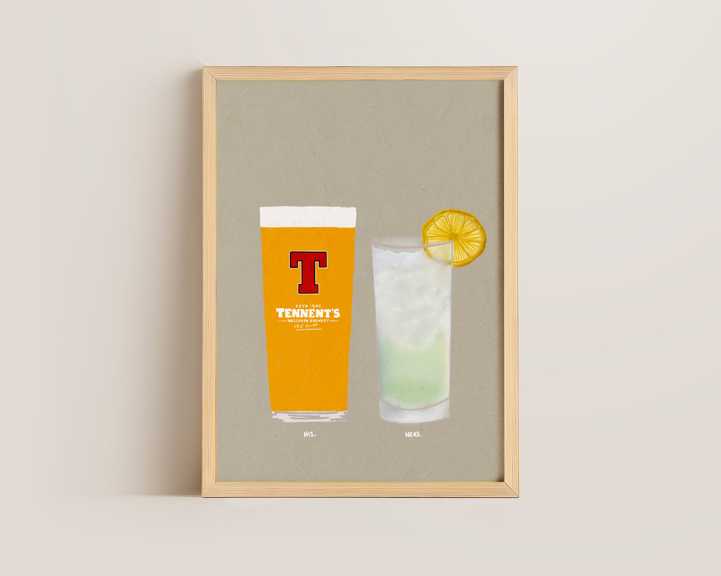 Tennent's & Vodka Lemon and Lime Print