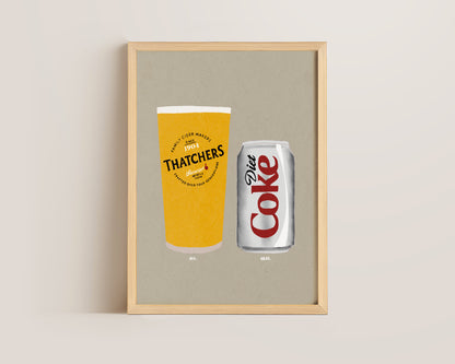 Thatchers & Diet Coke Print