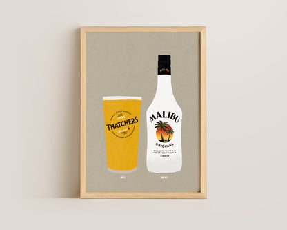 Thatchers & Malibu Print