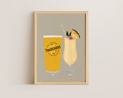Thatchers & Pina Colada Print