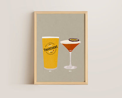 Thatchers & Pornstar Martini Print