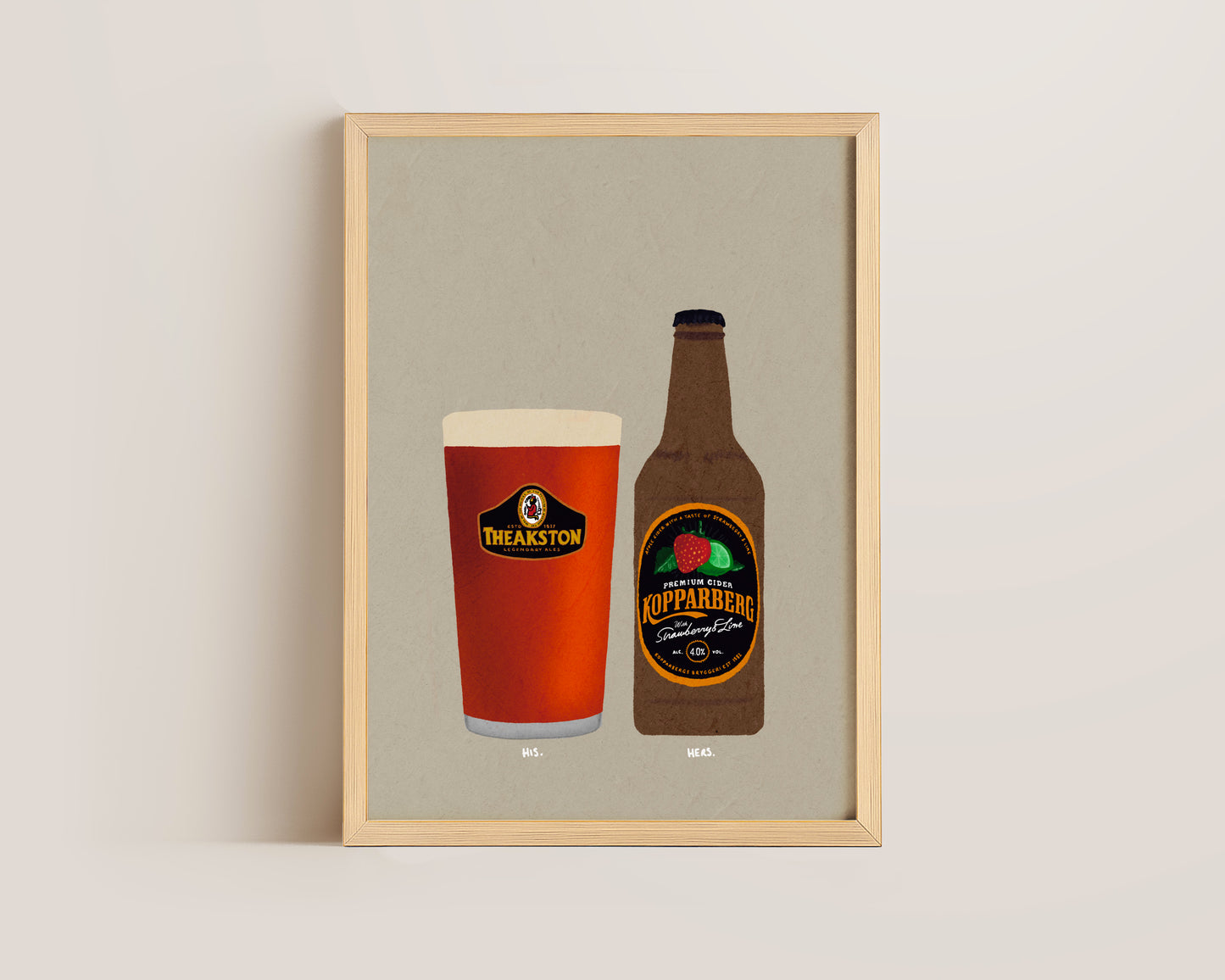 Theakston & Strawberry Lime Kopparberg Print