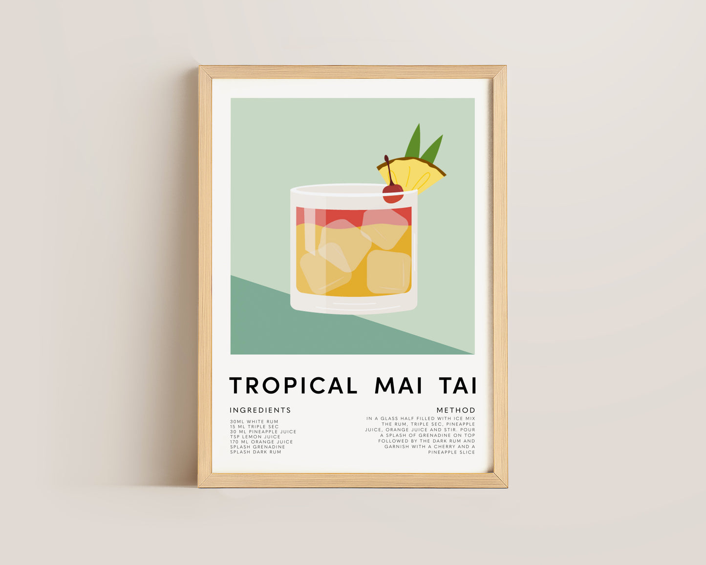 Tropical Mai Tai Print
