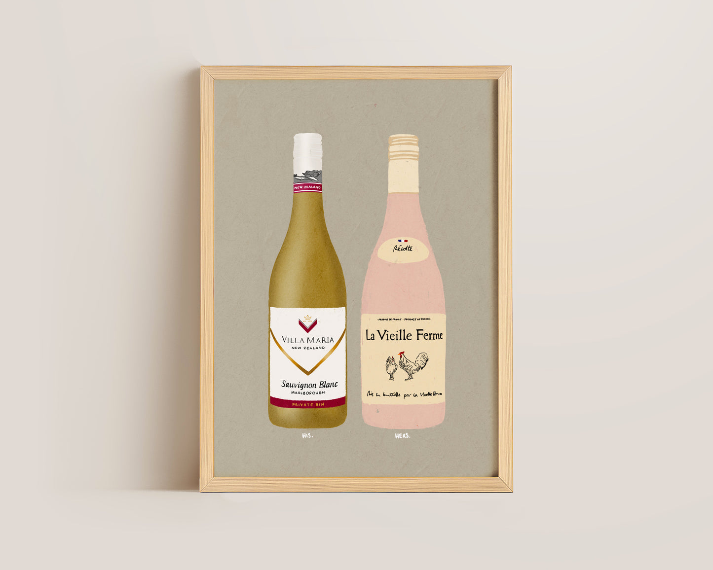 Villa Maria & Chicken Wine Print