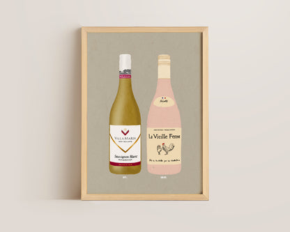 Villa Maria & Chicken Wine Print