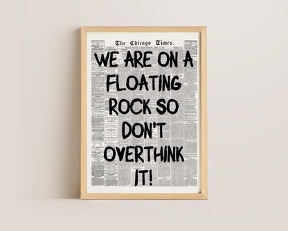 Floating Rock Print