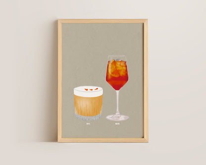 Whisky Sour & Aperol Spritz Print