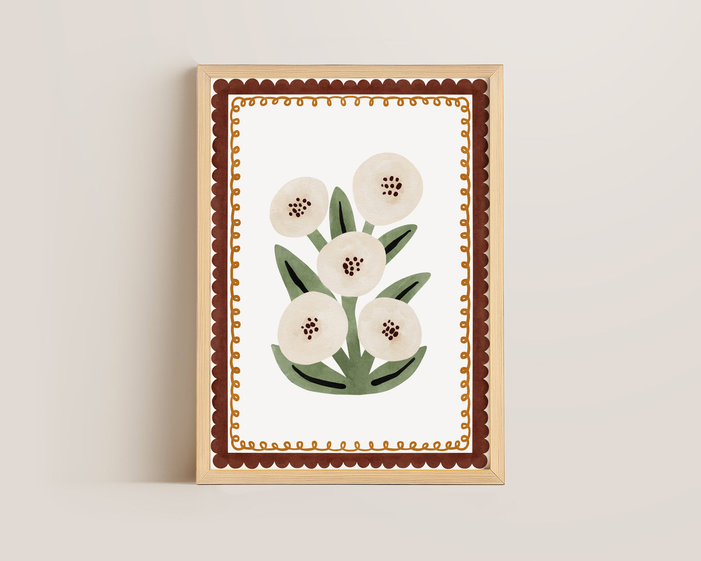 White Flowers Print