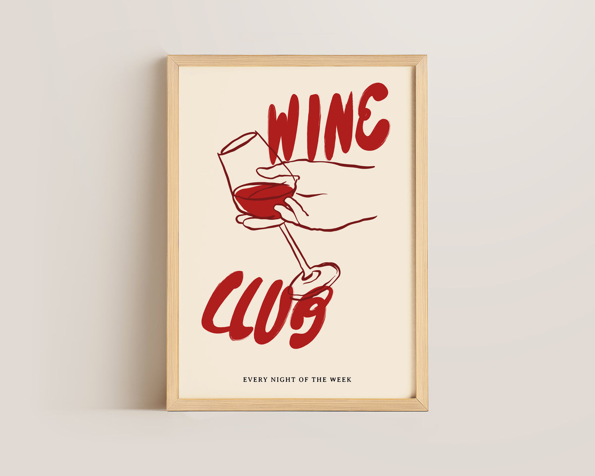 Red Wine Club Print