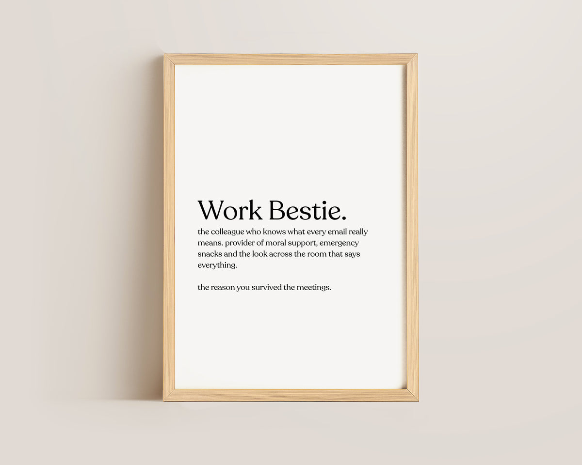 Work Bestie Definition Print