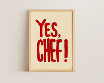Yes Chef Red Print