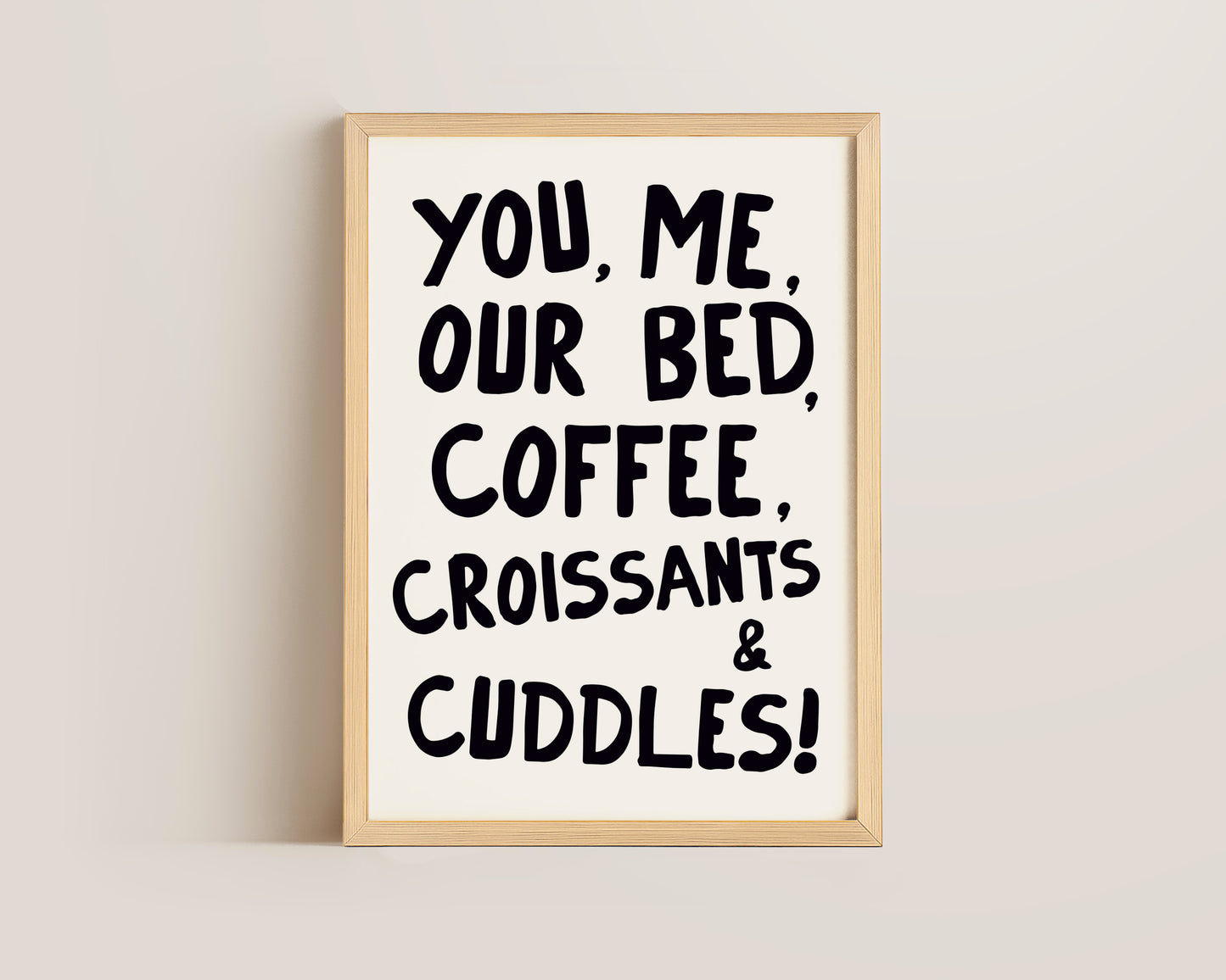 You, Me & Our Bed Art Wall Art Print