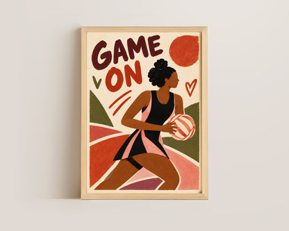 Game On Netball Print