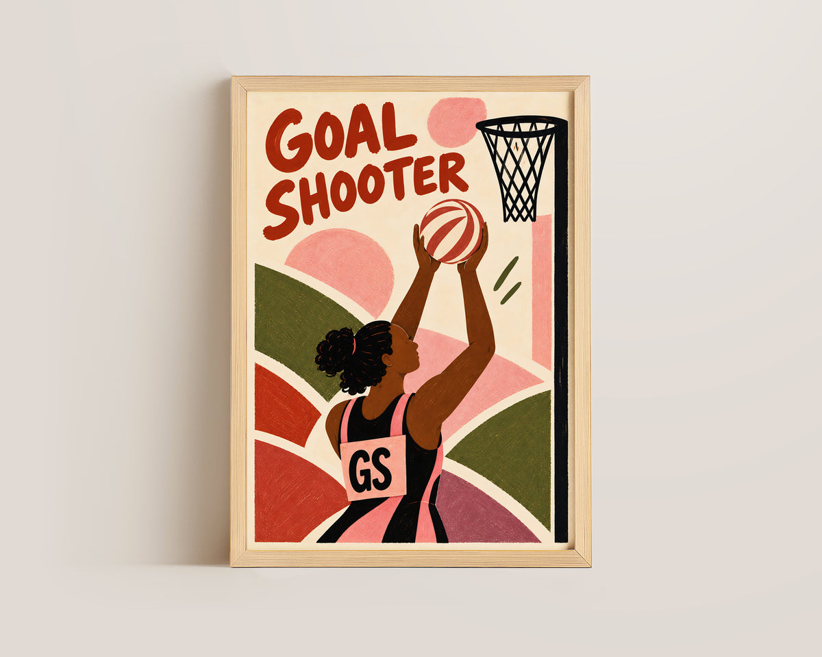 Goal Shooter Netball Print