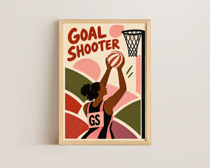 Goal Shooter Netball Print