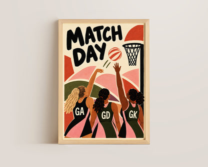 Match Day Netball Print