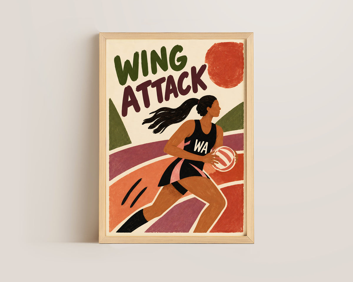 Wing Attack Netball Print