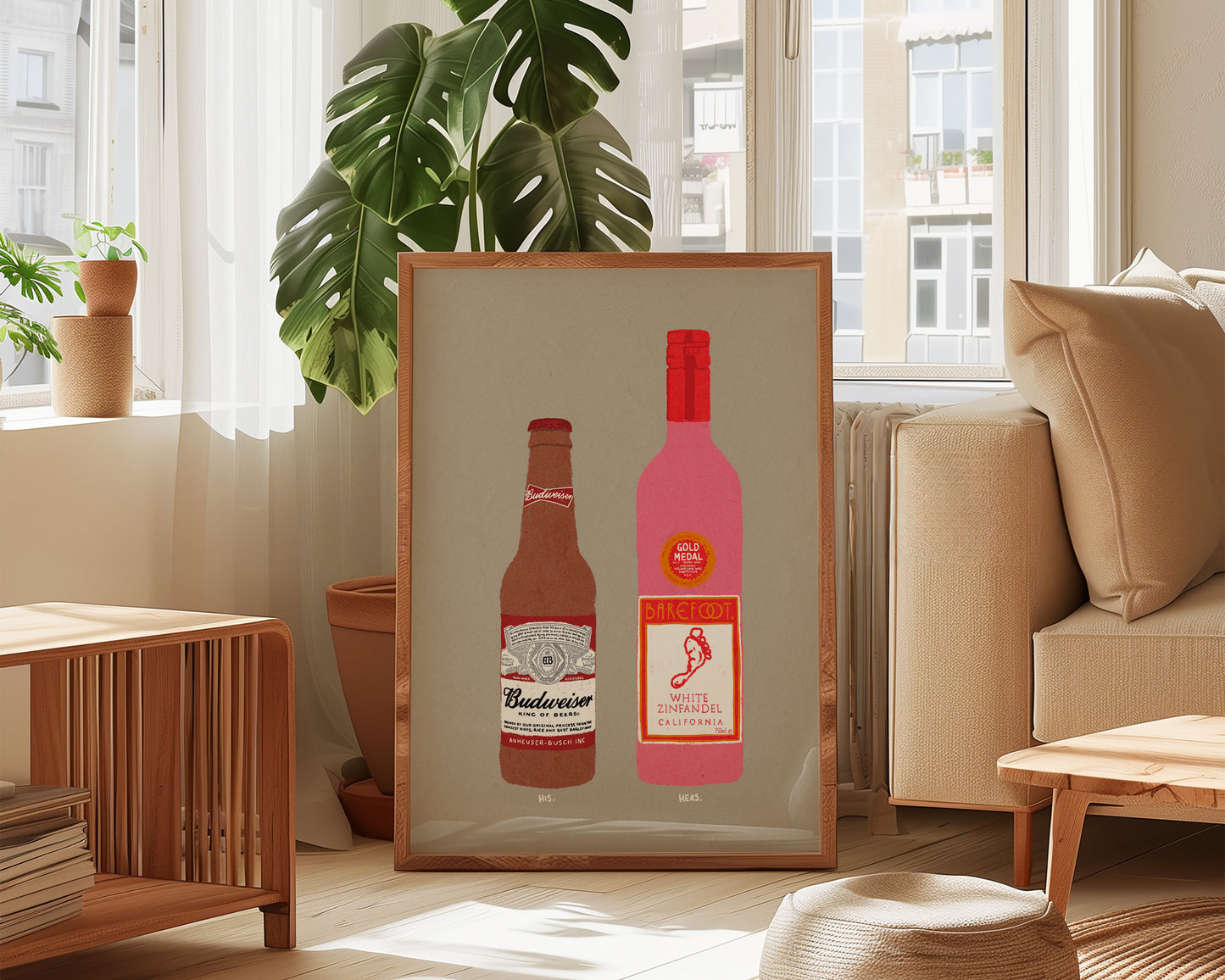 Budweiser & White Zinfandel Print