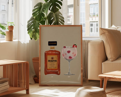 Disaronno & Pink Gin Print