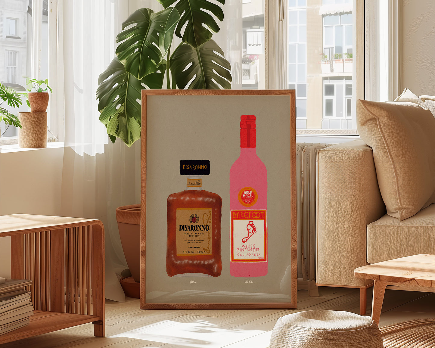 Disaronno & White Zinfandel Print