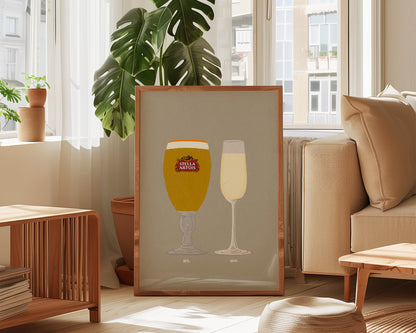 Stella & Prosecco Glass Print