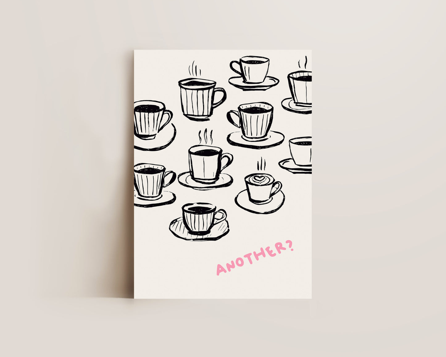 Another Coffee In Pink Print
