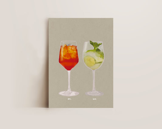 Aperol & Hugo Spritz Print
