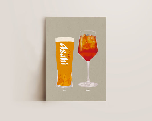 Asahi & Aperol Print