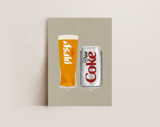 Asahi & Diet Coke Print