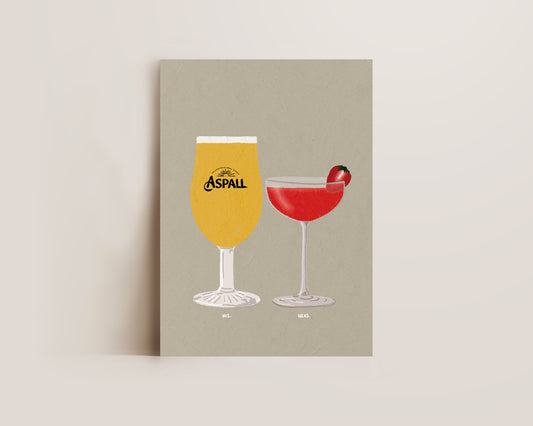 Aspall & Strawberry Daiquiri Print