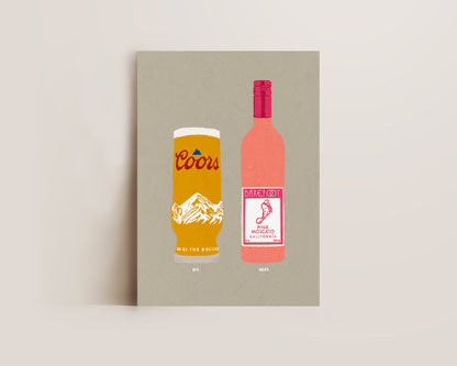 Coors & Pink Moscato Print