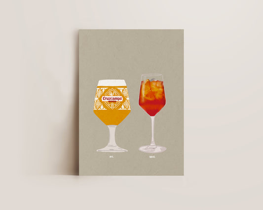 Cruzcampo & Aperol Spritz Print